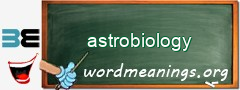 WordMeaning blackboard for astrobiology